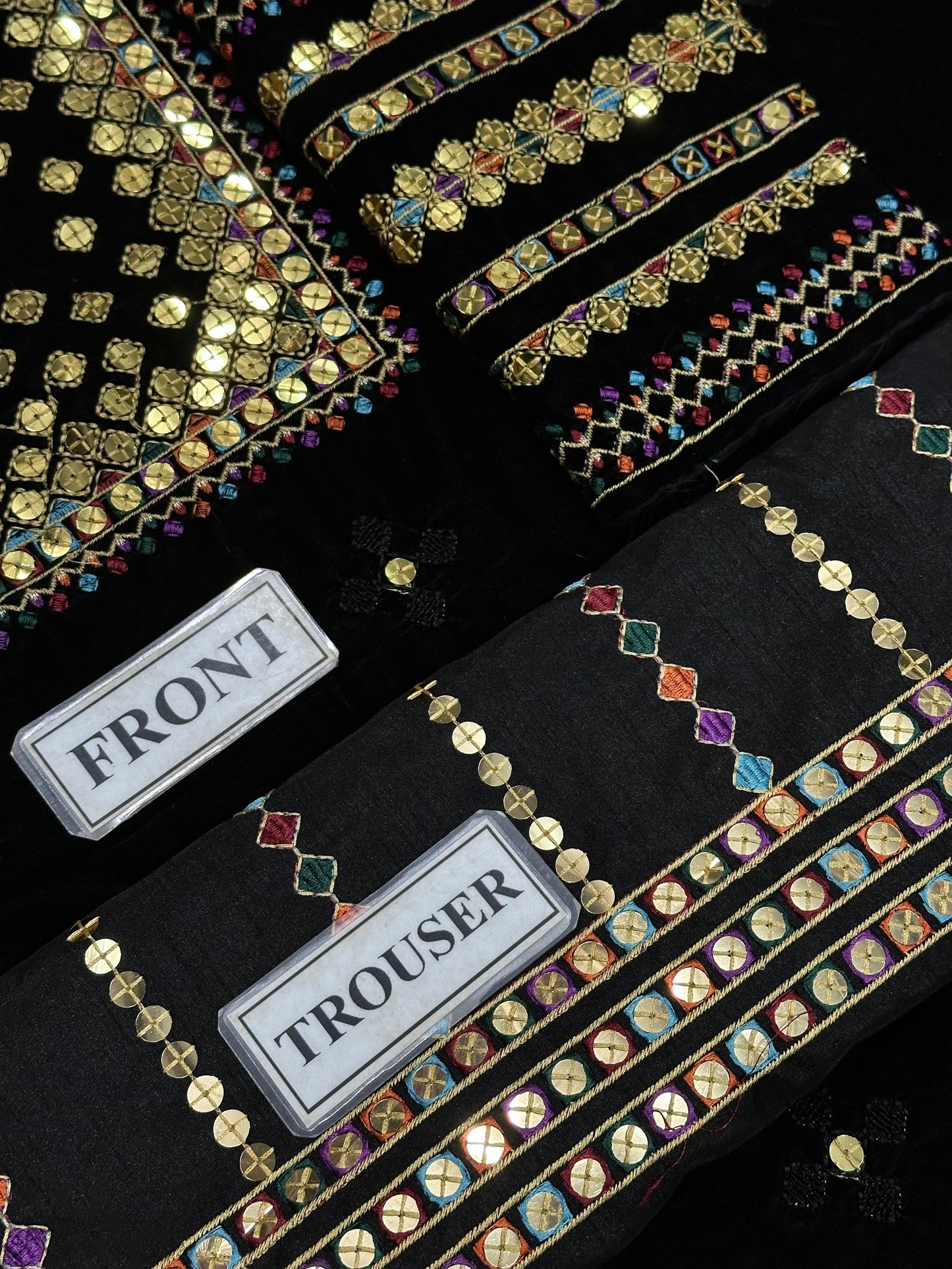 JAZMIN Velvet Elegance – Luxury Unstitched Replica with 9MM Sequin Work