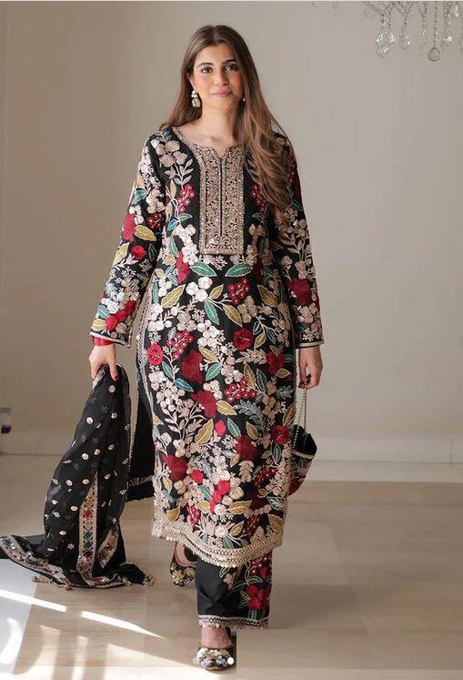 Haseen Mehnaaz – Luxury Heavy Embroidered Chiffon 3-Piece Master Replica Suit
