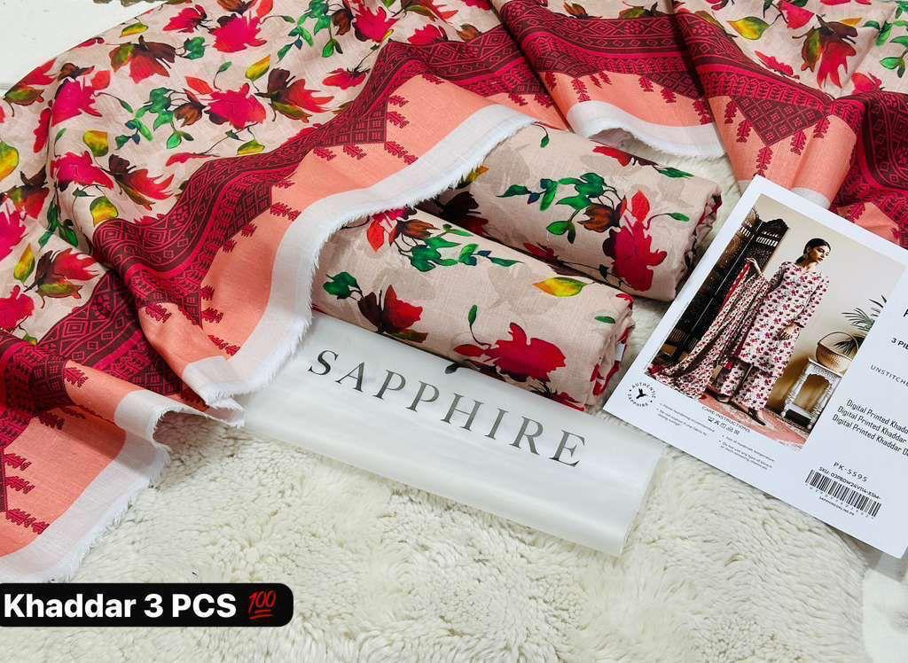 SAPPHIRE 3PC Printed Khaddar