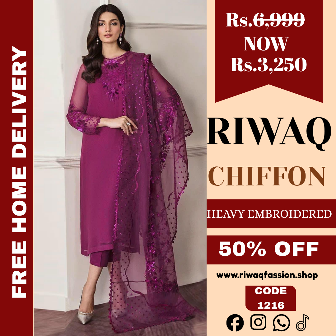 Baroque Alnisa Embroidery Chiffon Ensemble