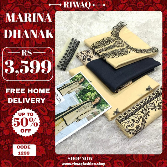 Luxury Dhanak Marina Winter Suit with Embroidered Wool Shawl