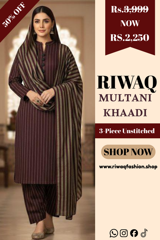 Multani Khaadi Sussi Winter 3PC – New Colours