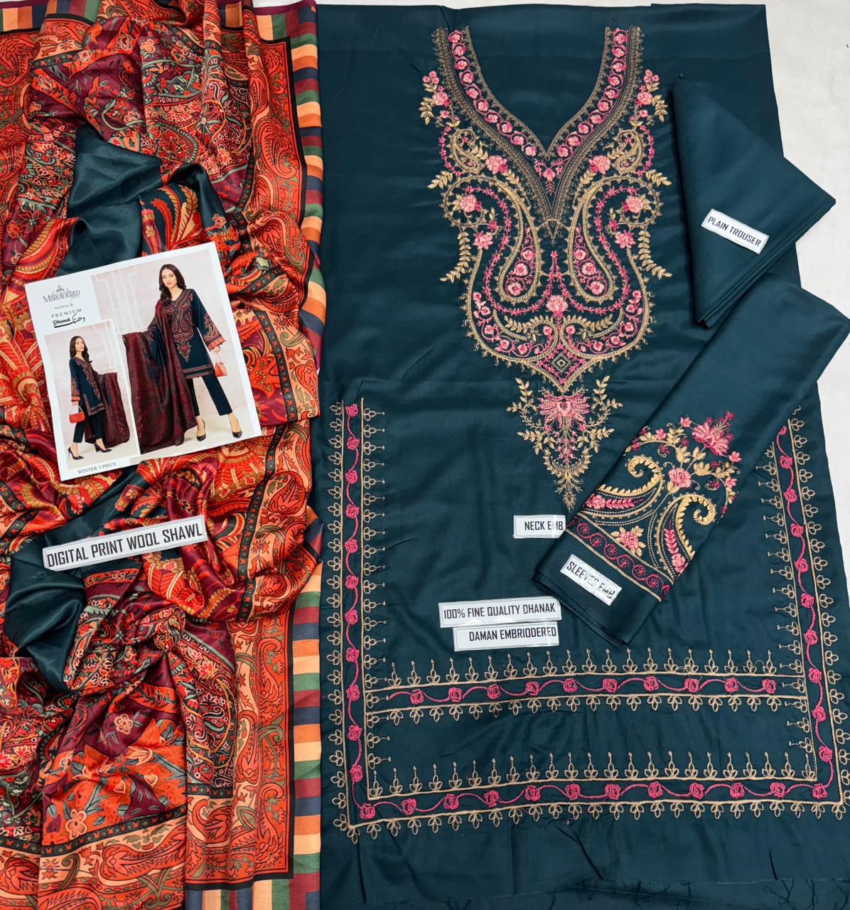 Maria B– Luxury Dhanak Winter Suit