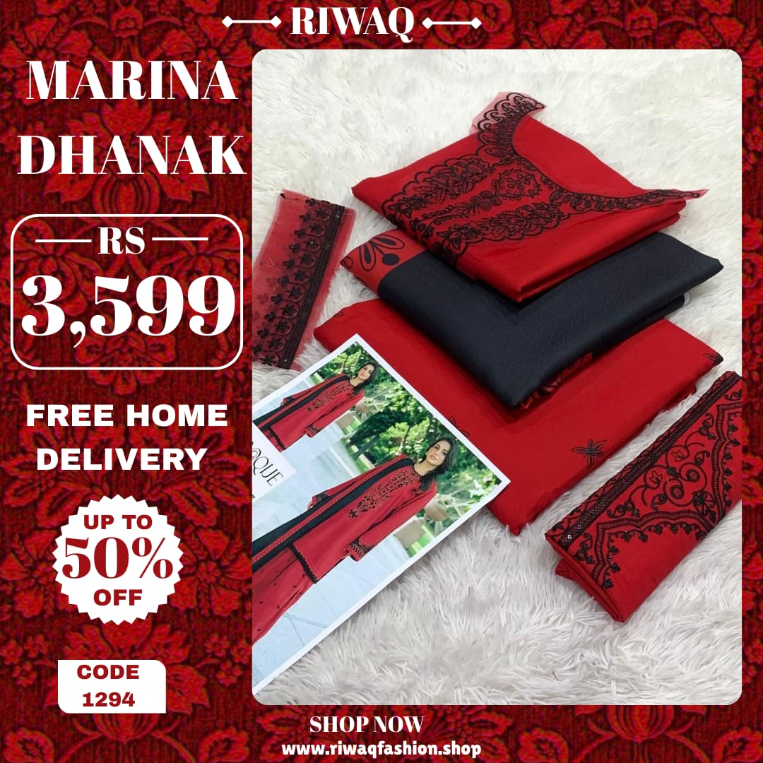 Luxury Dhanak Marina Winter Suit with Embroidered Wool Shawl