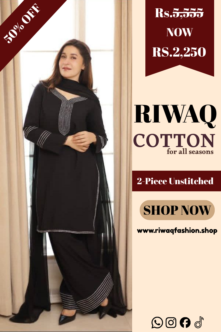 Balochi Style Black 2-Piece Suit