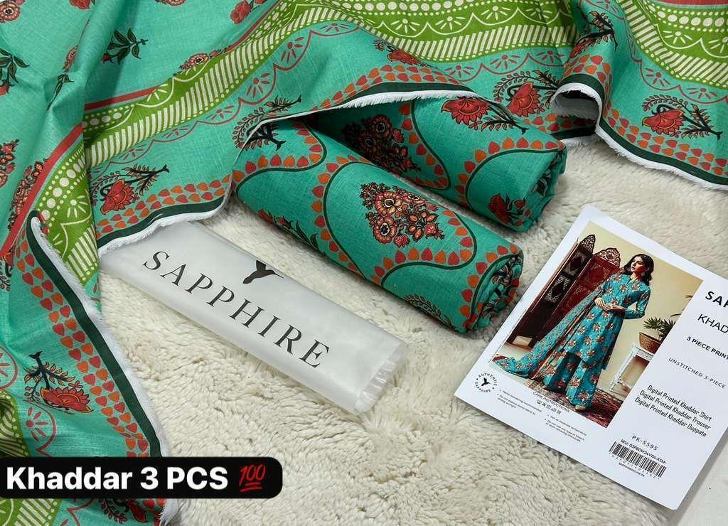 SAPPHIRE 3PC Printed Khaddar