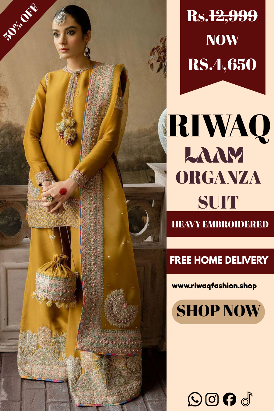 LAAM Inspired Luxury Organza Suit – Elegance Redefined