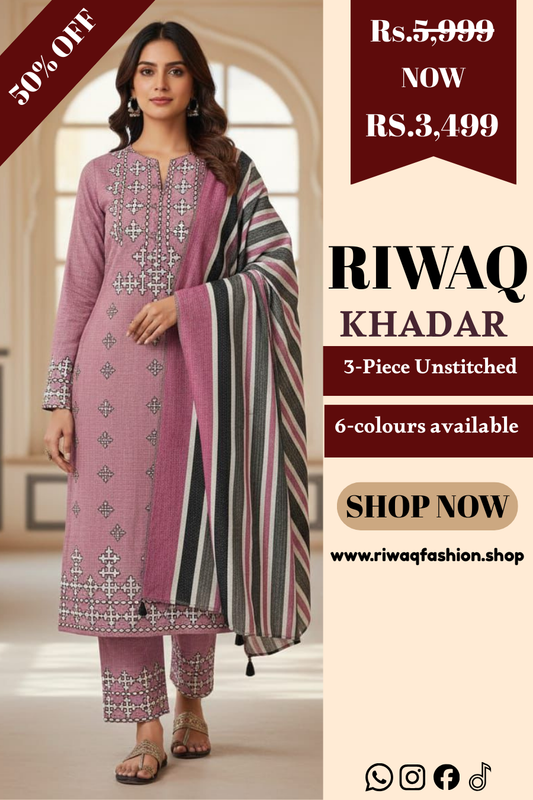 Premium Khadi Khaddar Multani Embroidered Winter Collection – 3pc