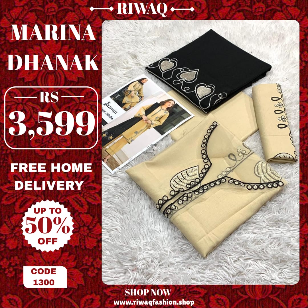 Luxury Dhanak Marina Winter Suit with Embroidered Wool Shawl