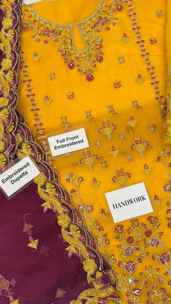 Asim Jofa AJFO-05 Organza Embroidered 3-Piece Suit