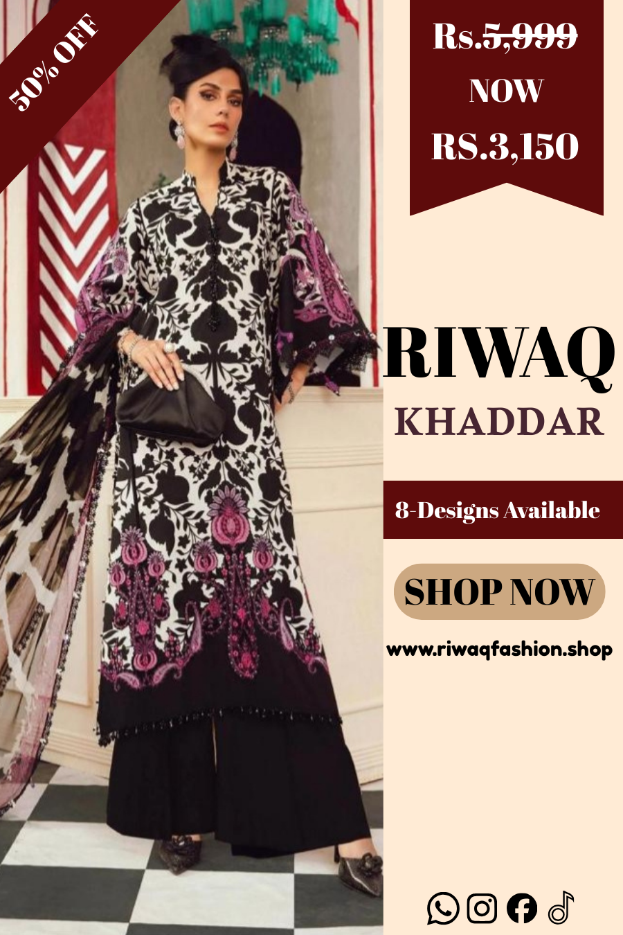 MARIA B Premium Khadar | Winter 2025 Print Collection