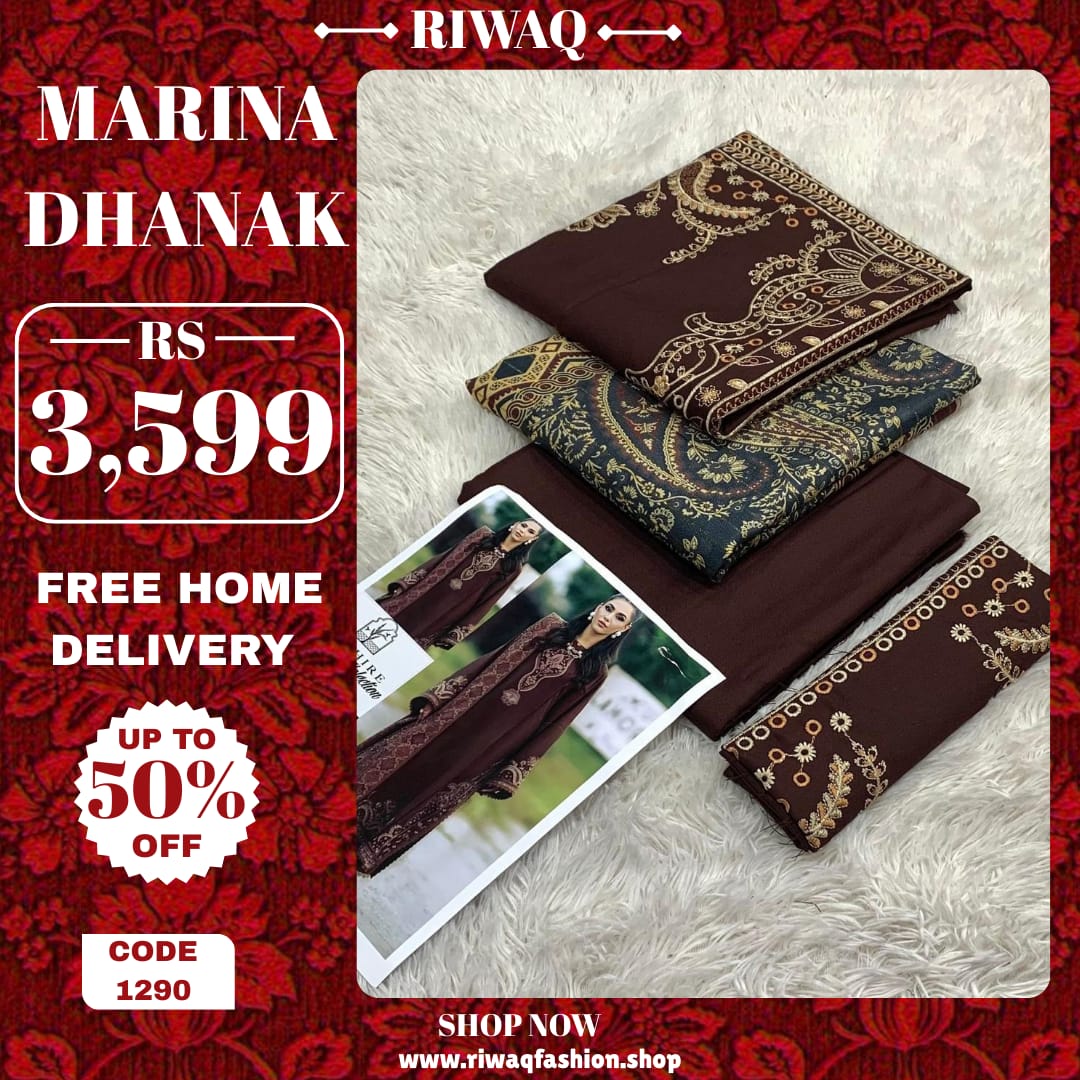 Luxury Dhanak Marina Winter Suit with Embroidered Wool Shawl