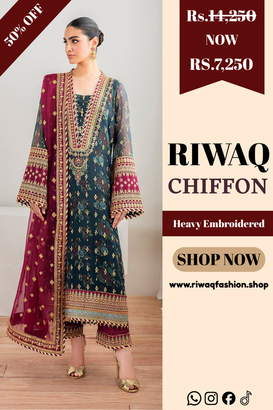 BAROQUE Chiffon Unstitched Suit