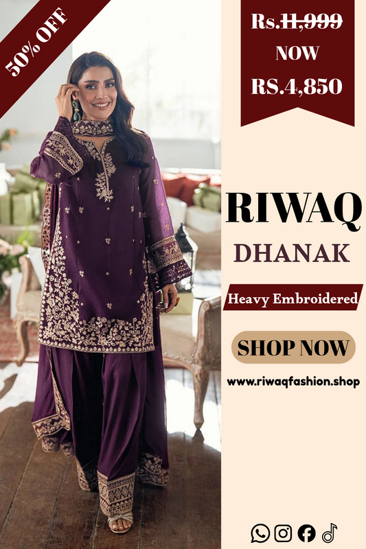 “Premium Dhanak Embroidered 3-Piece – Winter Hit Code