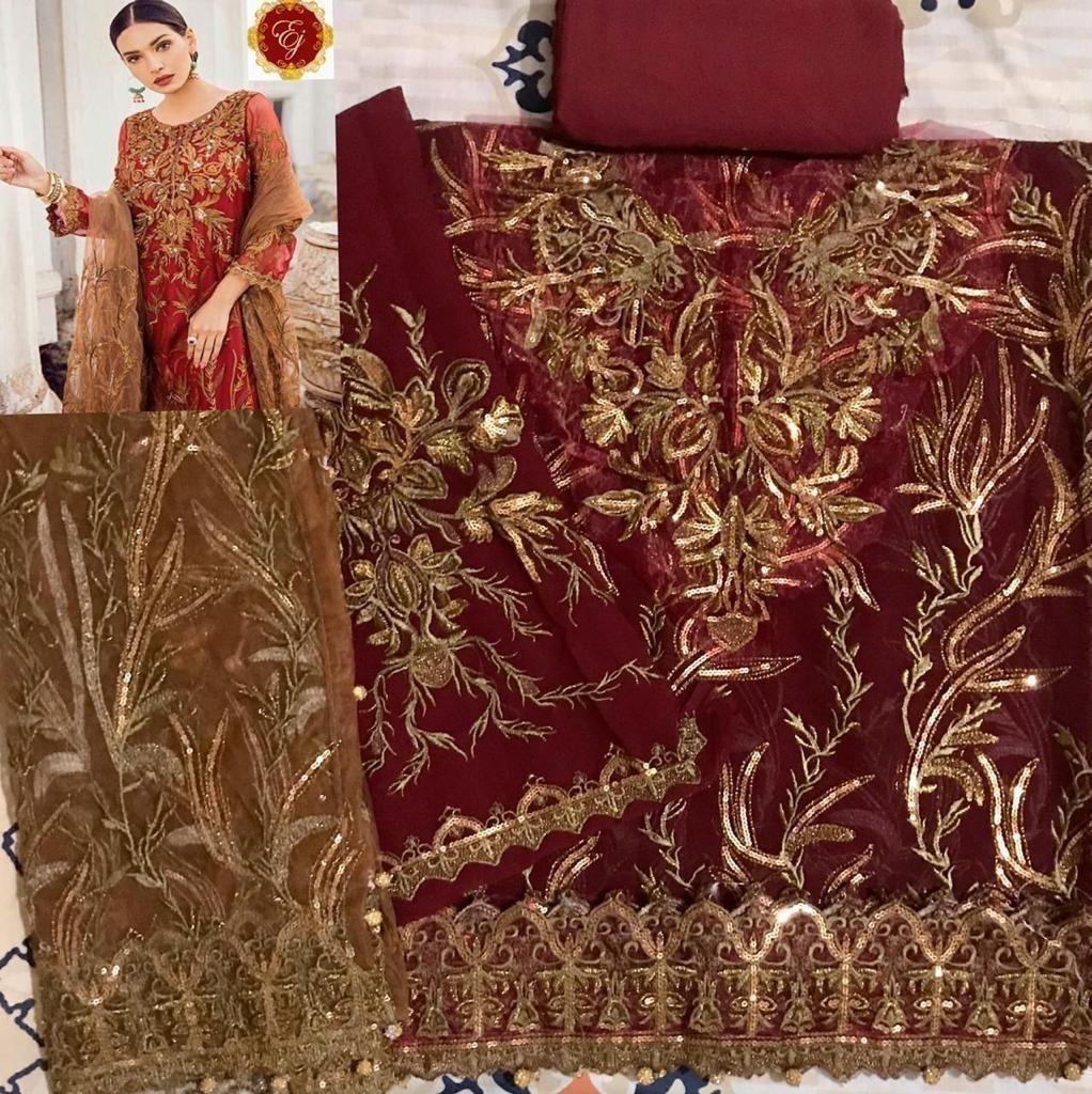 IZNIK Luxury Chiffon Suit with Heavy Net Embroidered Dupatta