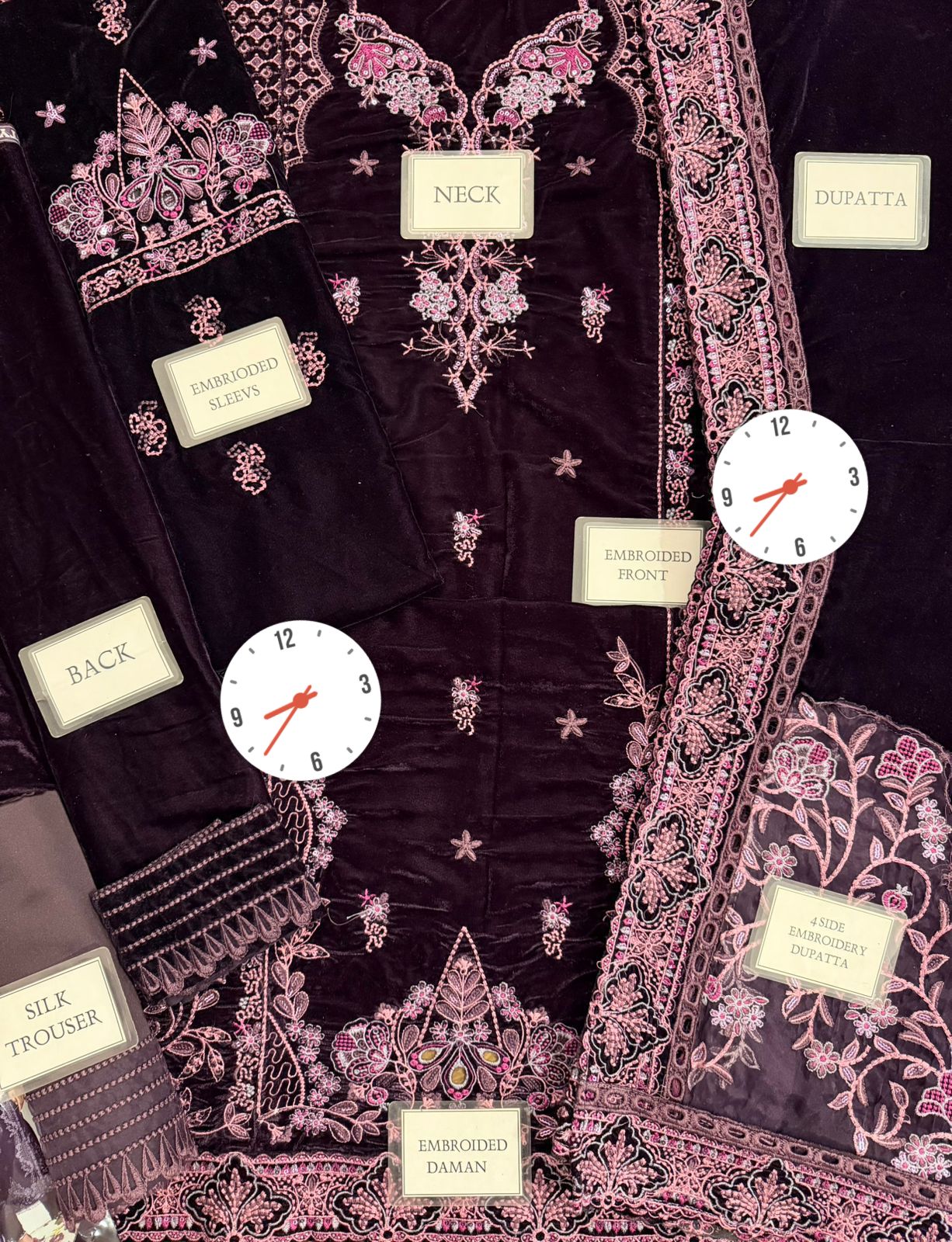 Charizma Velvet Collection Luxury Heavy Embroidered Velvet Suit with Shawl