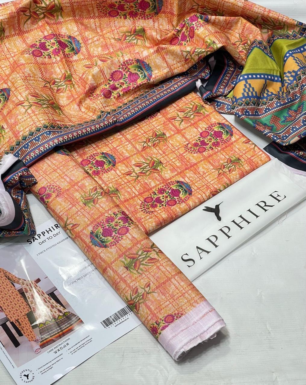 SAPPHIRE 3PC Printed Khaddar