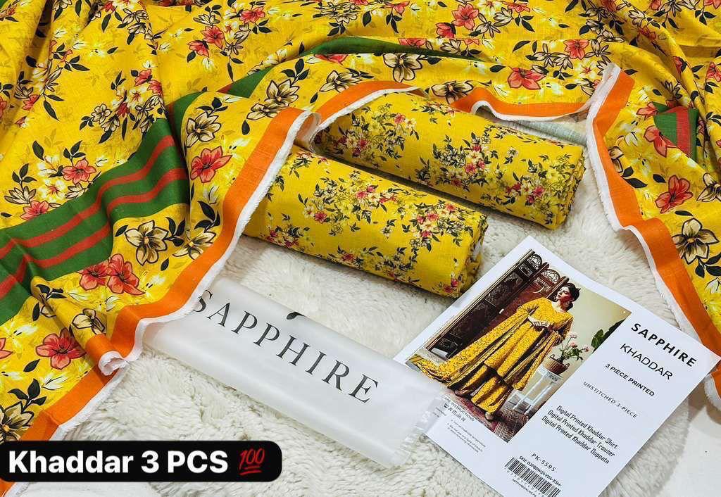 SAPPHIRE 3PC Printed Khaddar