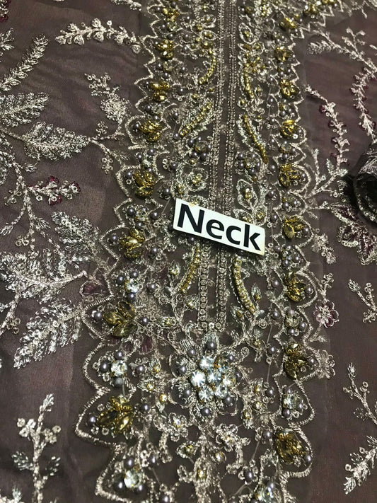 Maria B Luxury Semi-Pure Chiffon Ensemble – Heavy Adda Embroidery Edition