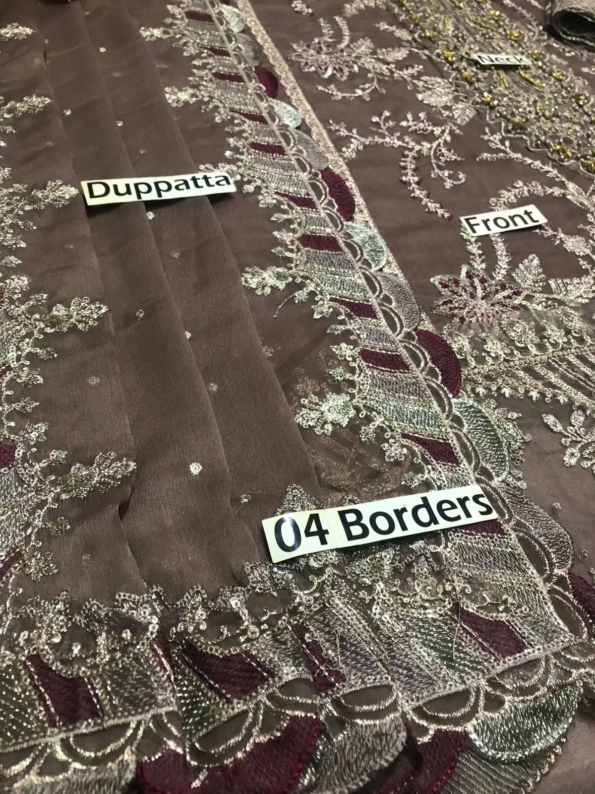 Maria B Luxury Semi-Pure Chiffon Ensemble – Heavy Adda Embroidery Edition