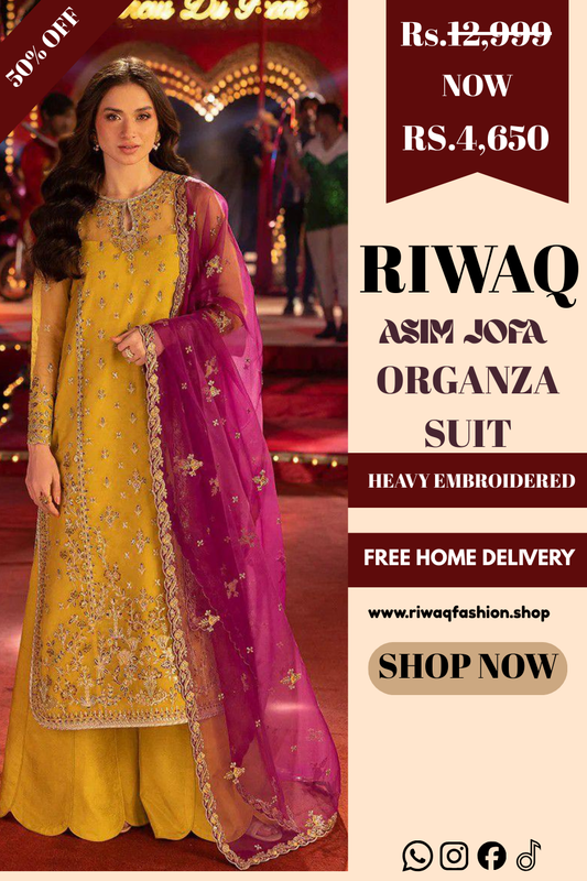 Asim Jofa AJFO-05 Organza Embroidered 3-Piece Suit