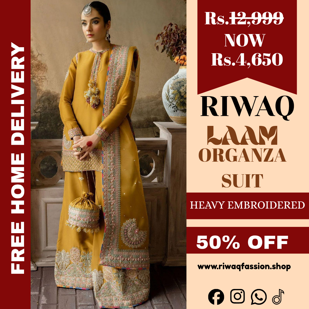 LAAM Inspired Luxury Organza Suit – Elegance Redefined
